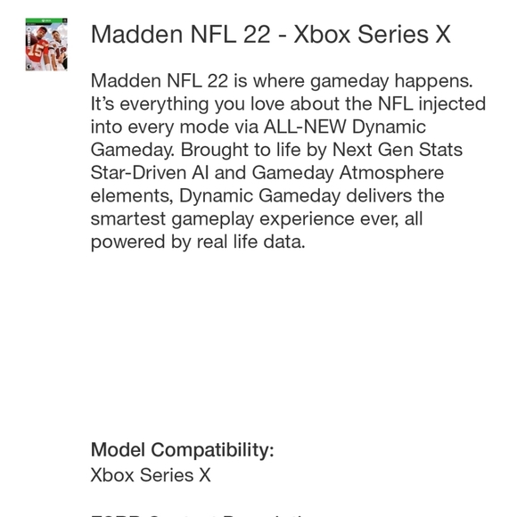Electronic Arts Madden NFL 22 for Xbox Series X - Picture 2 of 3